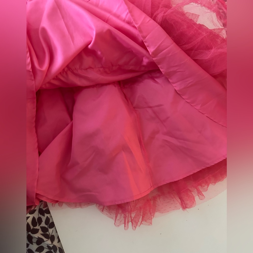 Smak Parlour X Unique Vintage1960s Hot Pink Bow Cupcake EmpireWaist Dress NWOT M - Picture 12 of 16